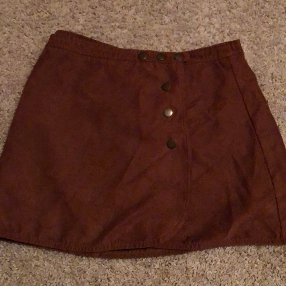LA Hearts Brown Suede Mini Skirt Size Small